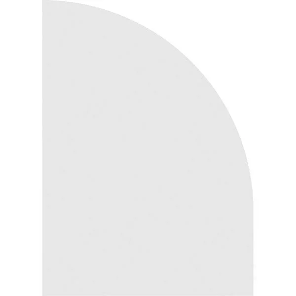 Ekena Millwork GVPQL26X3601SN 26x22W x 36x22H Quarter Round Top Left Surface Mount PVC Gable Vent: Non-Functional, w/ 3-1/2x22W