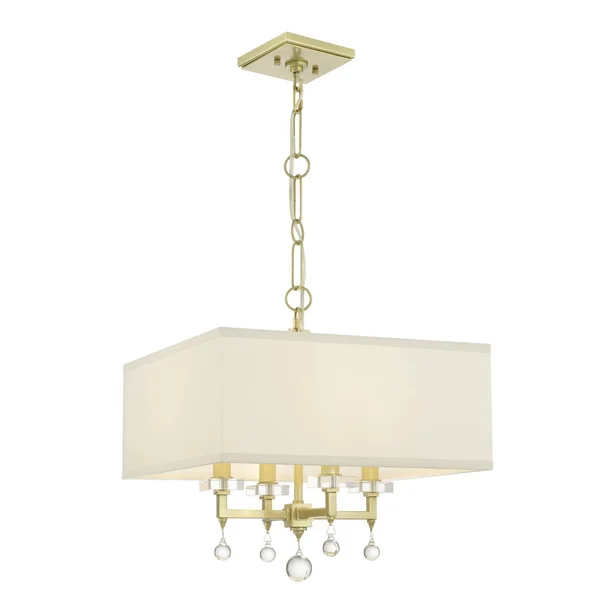Crystorama 8105-AG Paxton 4 Light Antique Gold Mini Chandelier