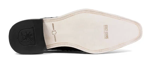 Stacy Adams Trevi Leather Sole Bike Toe Oxford Shoes Black/White 25367-111 - 8.5