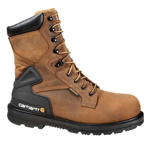 Carhartt Men's 8x22 Brown Waterproof Bison Work Boot -12m