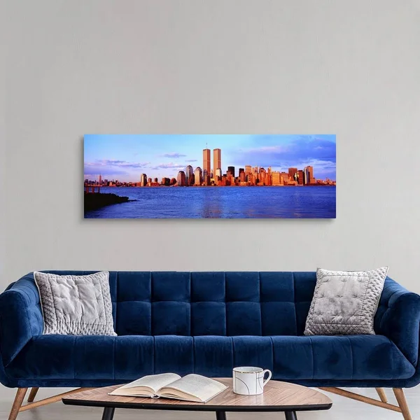 New York City - Skyline with World Trade Center, Canvas Wall Art, 60x20, Great Big Canvas