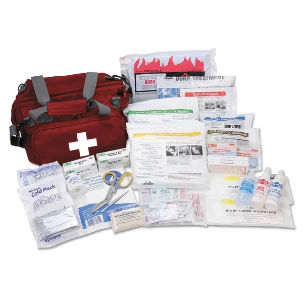 Pac-Kit All Terrain First Aid Kit 112 Pieces Ballistic Nylon Red