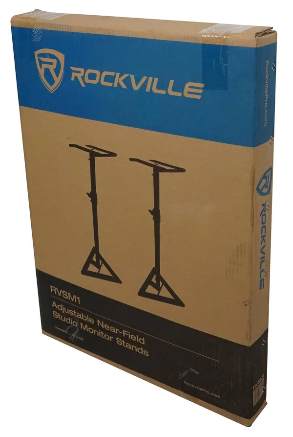 2) Rockville DPM6B Dual Powered 6.5x22 420 Watt Active Studio Monitors+Stands+Pads