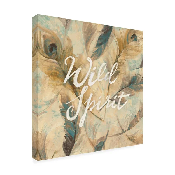 Trademark Fine Art 'Feather Toss Square Wild Spirit' Canvas Art by Albena Hristova - Size: 35 x 35