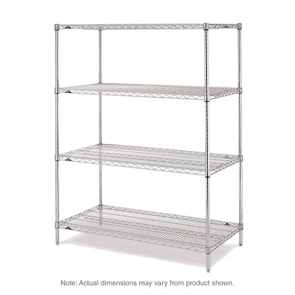 Metro Crash Super Erecta Industrial Wire Shelving Starter Unit - Chrome - Silver - 4/63, 18x30 N326C