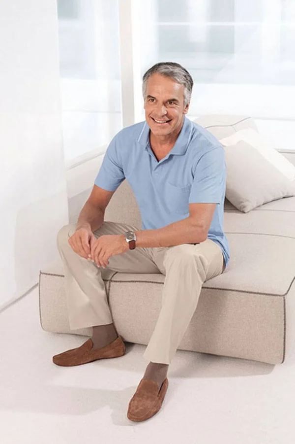 Jobst for Men Casual Knee High Socks - (30-40 mmHg) Khaki - X-Large