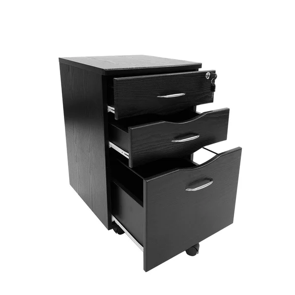 Techni Mobili Rolling Storage and File Cabinet Mahogany