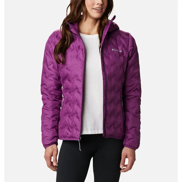 Columbia Delta Ridge Down Hooded Jacket Xs, Red Lily