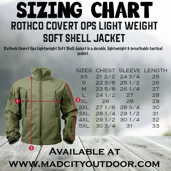 Rothco - Covert Ops Light Weight Soft Shell Olive Drab Jacket