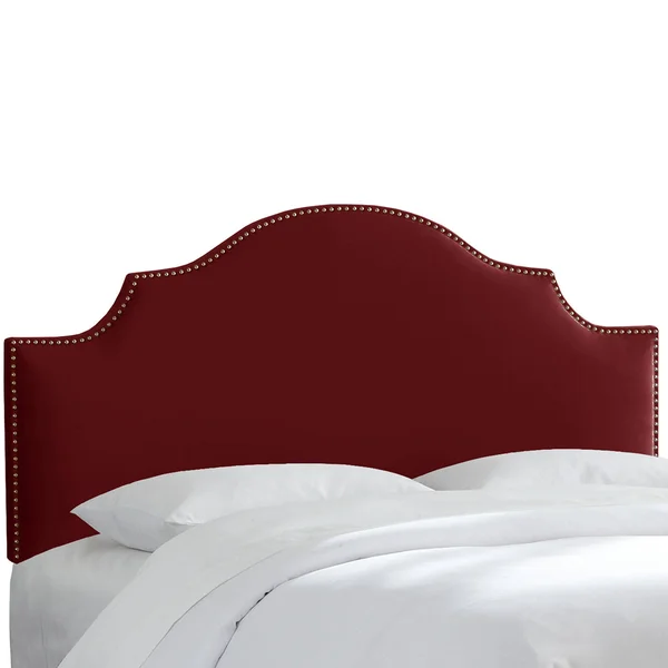 Hudson Velvet Headboard - Berry, Size Full, Velvet, The Company Store