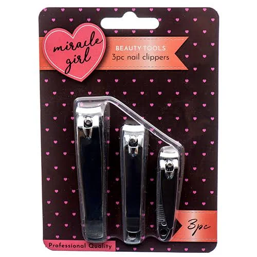 Nail Clippers 3pc, Wholesale, Bulk (Pack of 24)