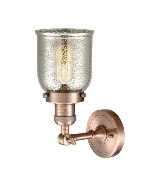 Innovations Lighting Small Bell 1 Light Semi Flush Mount 201F OB G58 (Bronze)