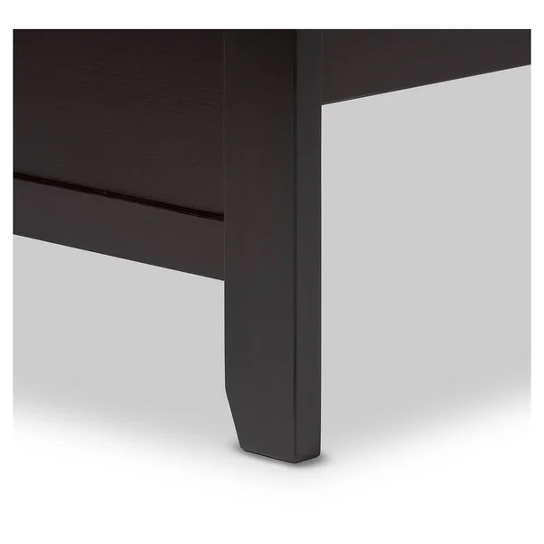 Baxton Studio Seconique Platform Bed, Dark Brown, Twin