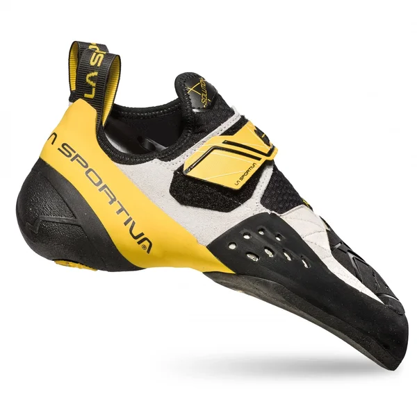 La Sportiva Men's Solution Climbing Shoe - 44.5 - White - Yellow