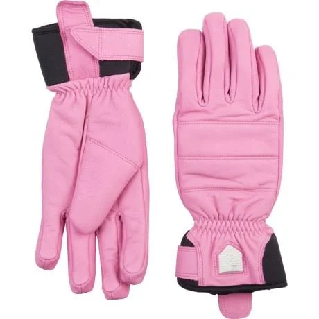 Hestra Alpine Leather PrimaLoft - 5 Finger Glove - Cerise - 9