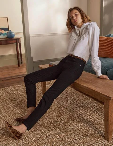 Boden Women's Black Slim Straight Ankle Skimmers