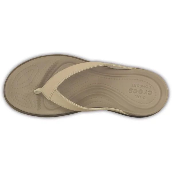 Crocs Women's Capri V Flip Flop Sandal - Size: 7 M, Brown