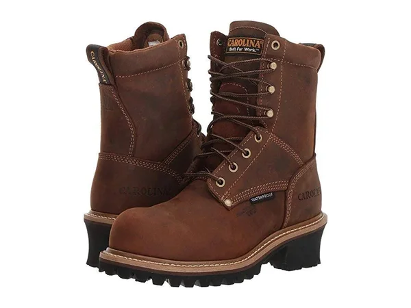 Women's Carolina 8x22 Composite Toe WP Logger Work Boot CA1435 - 10 W