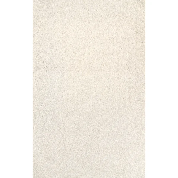 nuLOOM Marlow Machine Washable Soft Shaggy Faux Sheepskin Area Rug - 6& x 9& - White