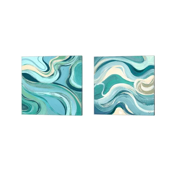 Curving Waves by Lanie Loreth, Canvas Art (Set of 2) Ivy Bronx