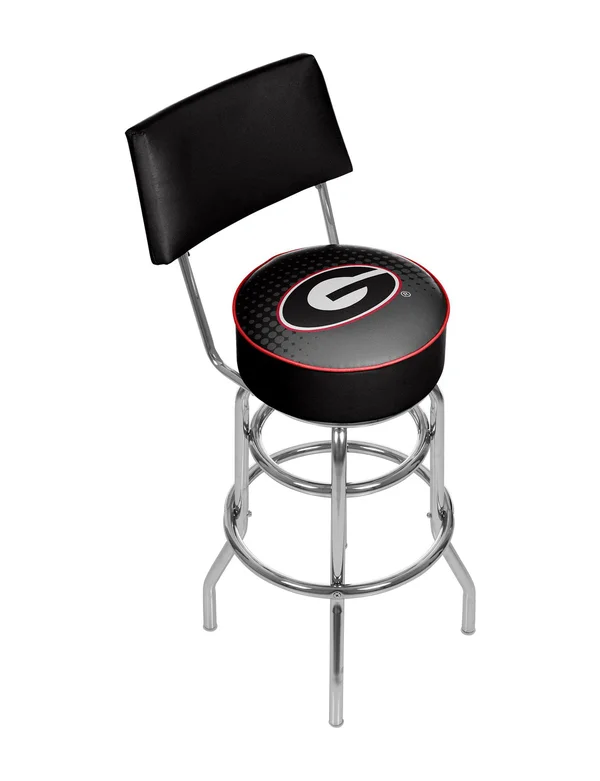 University of Georgia Swivel Bar Stool with Back - Reflection