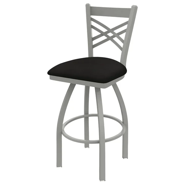 Holland Bar Stool Co. 820 Catalina 25x22 Counter Stool with Anodized Nickel Finish and Swivel SEAT, Allante Espresso