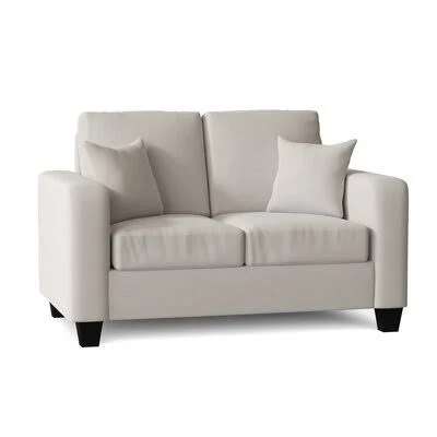 Dorothea 59.5x22 Square Arm Loveseat Ivy Bronx Body Fabric: Zander Ivory