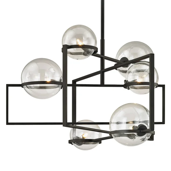 Troy Lighting Elliot 6 Light Pendant - Black - F6226