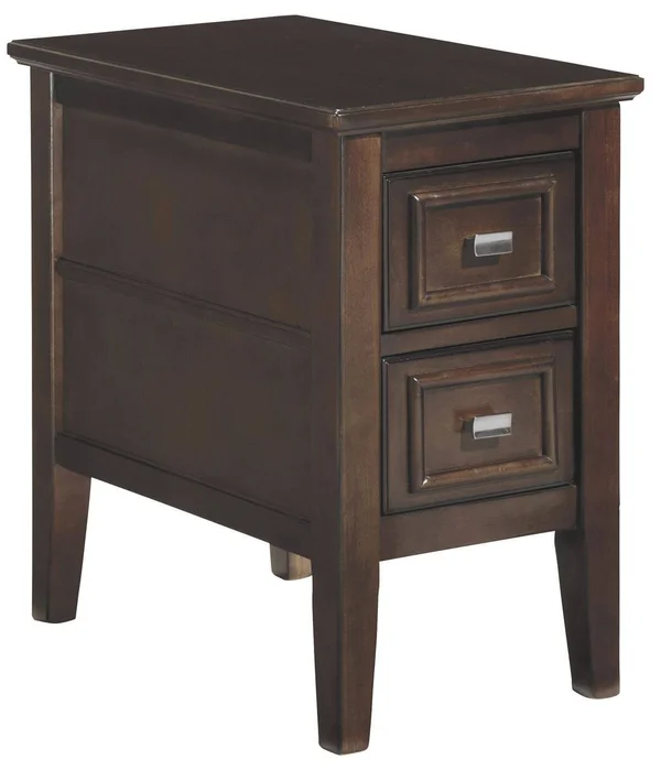 Ashley Chair Side End Table Larimer, Dark Brown