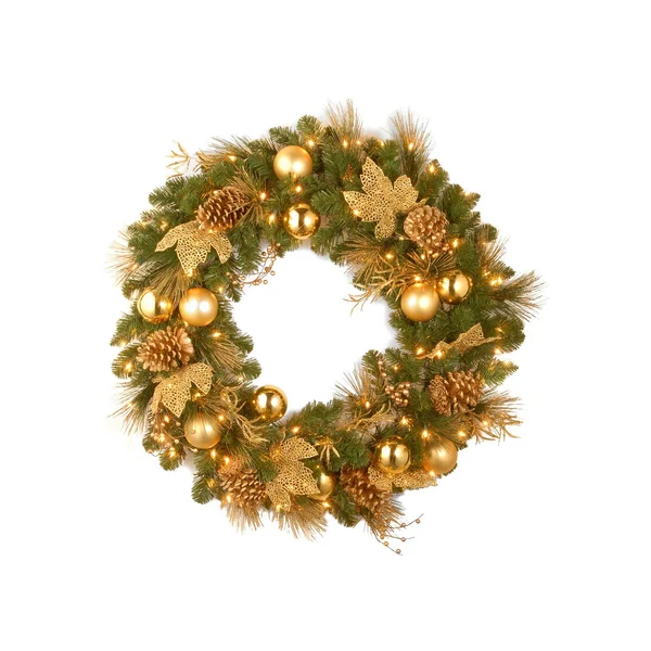 National Tree Decorative Elegance Wreath with Clear Lights 36x22