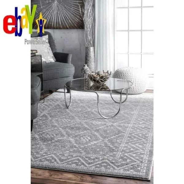 Lynell Trellis Dark Gray 8 x 10 Area Rug