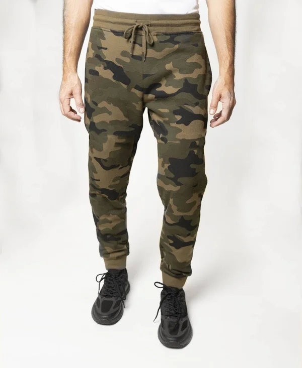 True Craft Men's Sherpa Lined Fleece Joggers - Camouflage - S