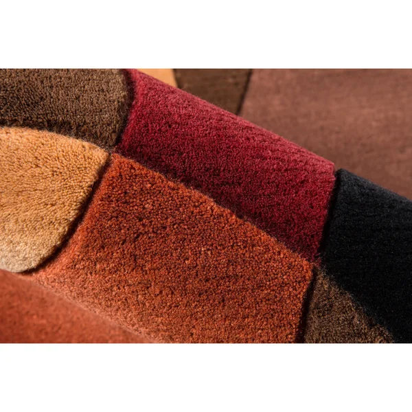 Momeni New Wave NW-37 5&9x22 x 5&9x22 Round Black Area Rug