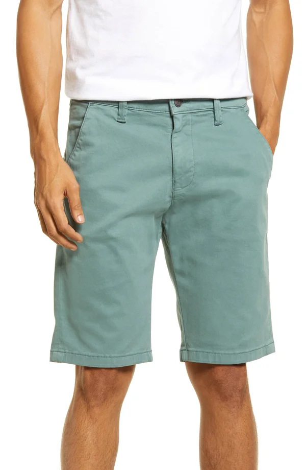 Mavi Jeans Jacob Slim Fit Flat Front Chino Shorts - Green - 32