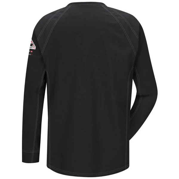 Bulwark FR IQ Long Sleeve T-Shirt, Large, Blue