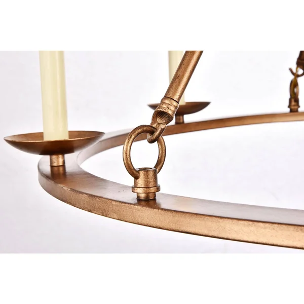 Elegant Maine Collection Chandelier Burnished Nickel - LD6010D32BN