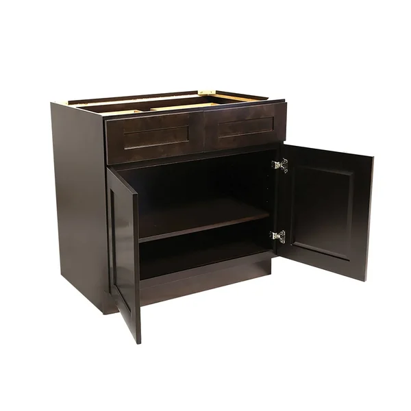 Design House 613687 Brookings 36x22 Fully Assembled Kitchen Base Cabinet, Espresso Shaker