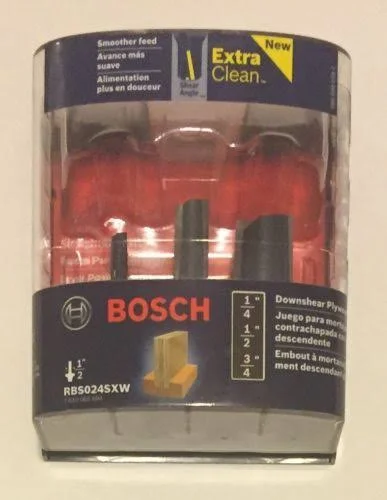 Bosch 3-Piece Carbide Tipped Downshear Plywood Set Shank RBS024SXW