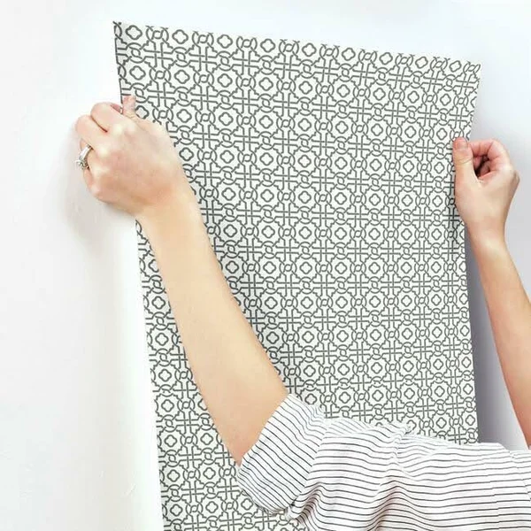 York Wallcoverings SS2597 Slate Pergola Lattice Wallpaper