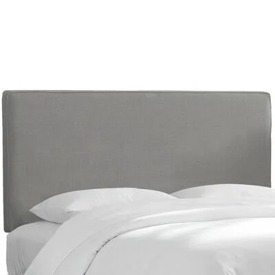 AllModern Custom Upholstery Catie Upholstered Panel Headboard Size: Queen - Body Fabric: Linen Grey