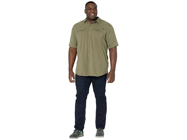 Columbia Men's Silver Ridge Lite Short Sleeve Shirt - Big - 3X - Green