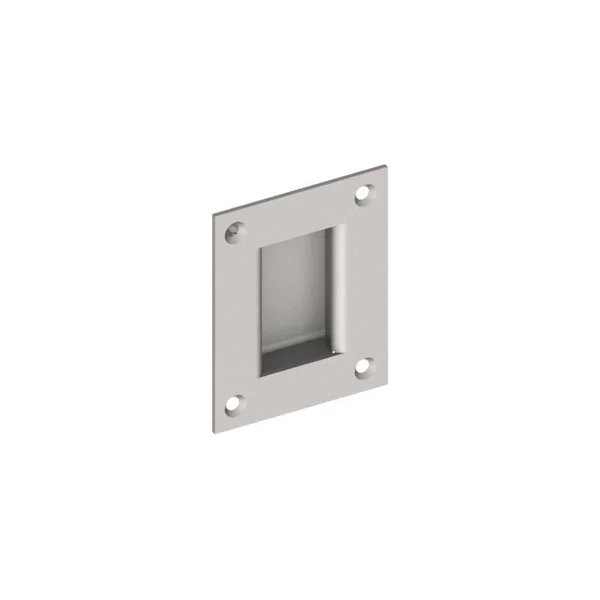 Hager 26n 4x22 x 5x22 Security Flush Finger Cup Door Pull from The Pulls Collection Satin Stainless 26N32D