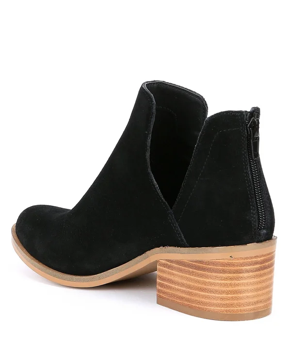 Steve Madden Lancaster Bootie Black Suede - Women's, Size: 6.5