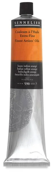 Sennelier Artists& Extra Fine Oil Paint - Indian Yellow Orange, 200 ml Tube