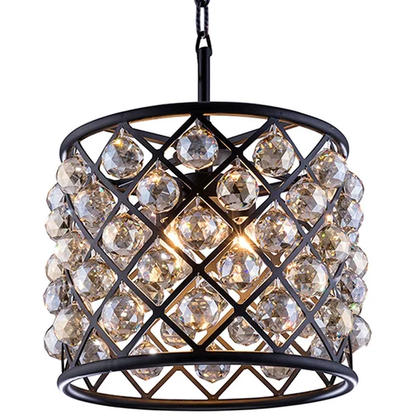 Elegant Lighting-1206D14MB/RC-Madison - 14 inch 4 Light Pendant Matte