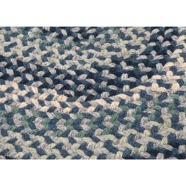 Colonial Mills Boston Common Braided Rug Capeside Blue - Size: 2 x 5 ft.