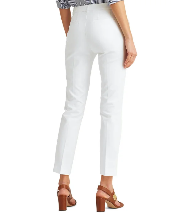 Lauren Ralph Lauren Stretch Cotton Blend Pants Polo Black, 28, 12