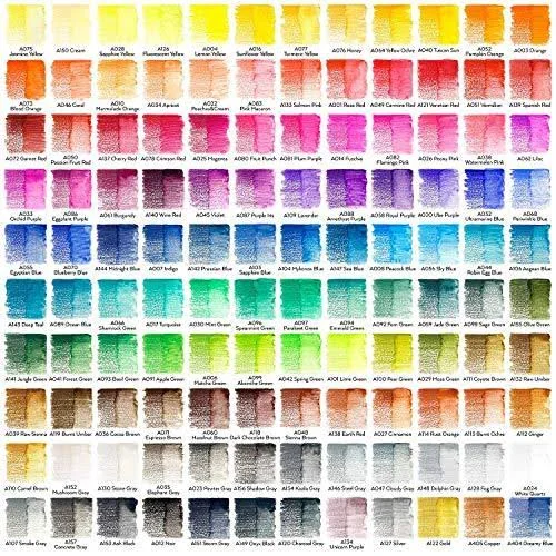 Arteza Professional Watercolor Pencils for Adults Kids - Set of 120, Water-Soluble Colored Pencils for Coloring, Blending
