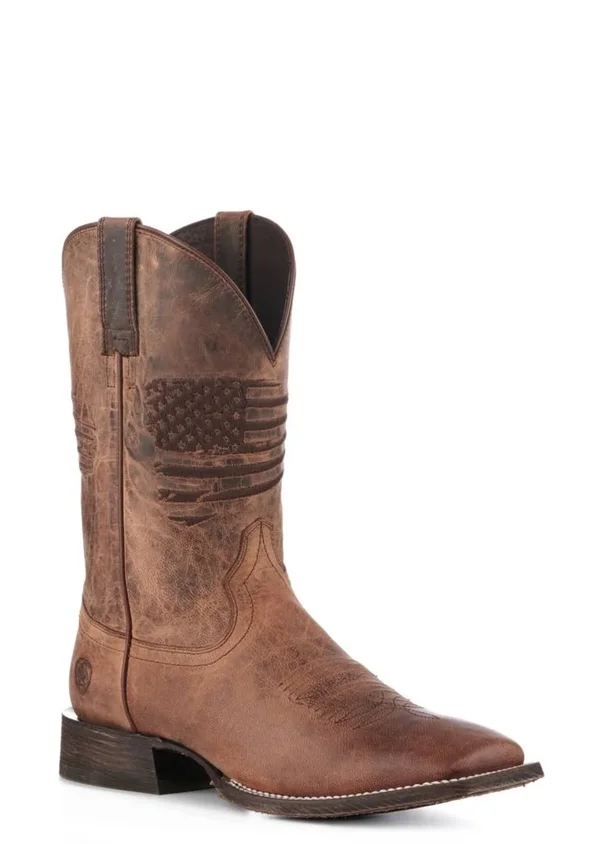 Ariat Men's Circuit Patriot Western Boots - Weathered Tan