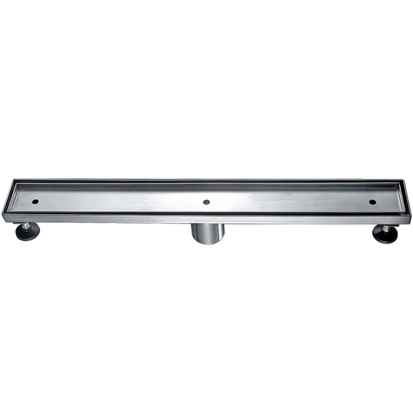 Alfi Brand ABLD24A 24x22 Long Modern Stainless Steel Linear Shower Drain W/O Cover